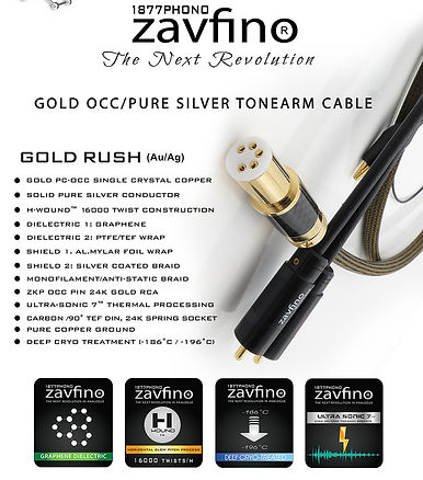 Gold Rush XLR Tonearm Cable